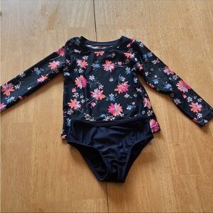 Baby gap floral rashguard swimsuit